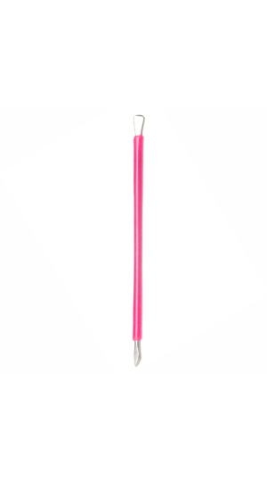 ESPATULA DE INOX C/ SILICONE ROSA