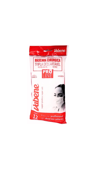 VABENE MASCARA CIRURGICA COR BRANCA 12UNI