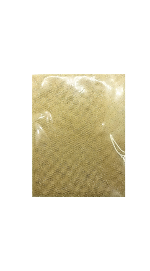 TAPETE DE CETIM DOURADO COM GLITTER