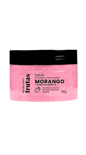 PORAN ESFOLIANTE MORANGO + ÁCIDO HIALURÔNICO 240G