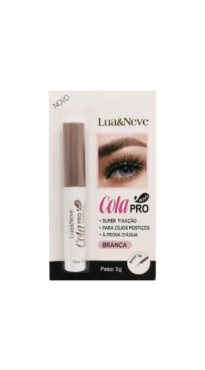 LUA E NEVE COLA PARA CILIOS BRANCA 5G