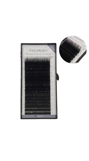 NAGARAKU CILIOS FIO A FIO 0.07L MIX SGS CERTIFICATION CAIXA CINZA