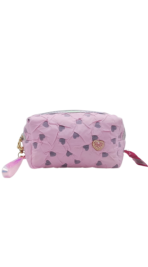 NECESSAIRE CORAÇÃO JJ-3002 ROSA CLARO