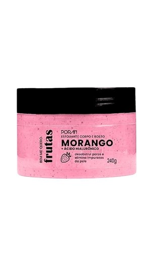 PORAN ESFOLIANTE MORANGO + ÁCIDO HIALURÔNICO 240G
