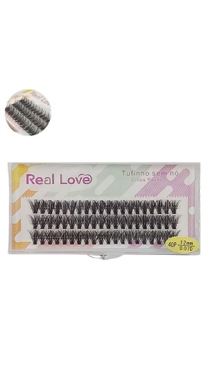 REAL LOVE CÍLIOS TUFINHO 40P 12MM 0.07D
