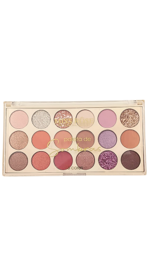 MISS RÔSE PALETA DE SOMBRAS 18 CORES 21,6G