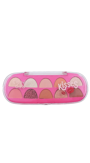 CITY GIRLS PALETA DE SOMBRA KISSES GLITTER COR A 5,8G 