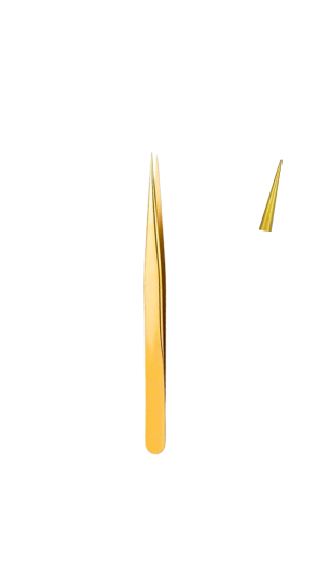 ZOLA PROFISSIONAL BEAUTY TOOLS PINÇA RETA DOURADA 