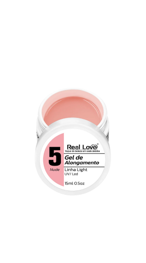 REAL LOVE GEL DE UNHA LINHA LIGHT 5 NUDE 15ML