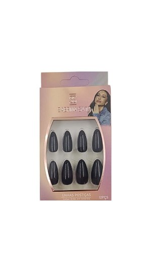 SABRINA SATO UNHA POSTIÇA PRETA C/12PCS 