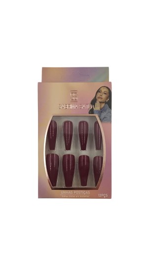 SABRINA SATO UNHA POSTIÇA MARROM C/12PCS 