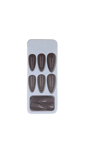 DAFU UNHAS POSTIÇA C/24 MARROM 