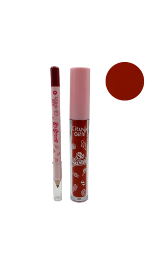 CITY GIRL SLIP COMBO LÁPIS LABIAL 1G E BATOM 4,3G COR 04