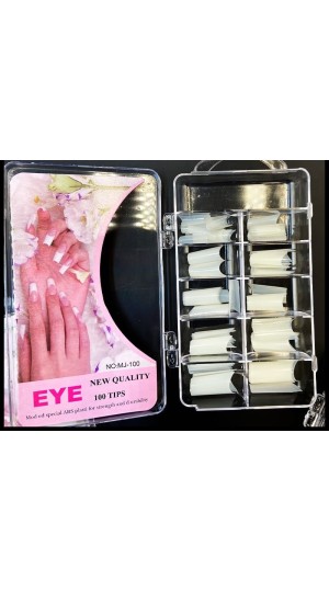 NAIL TIPS UNHA C/100 CURVATURA C LEITOSA