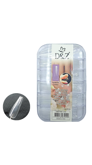 D&Z UNHA POSTIÇA REALISTA BAILARINA TRANSPARENTE 120PCS